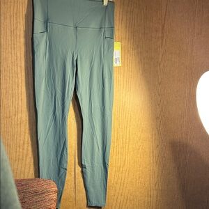 all in motion Dusty Teal High-Rise Leggings Full Length NWT